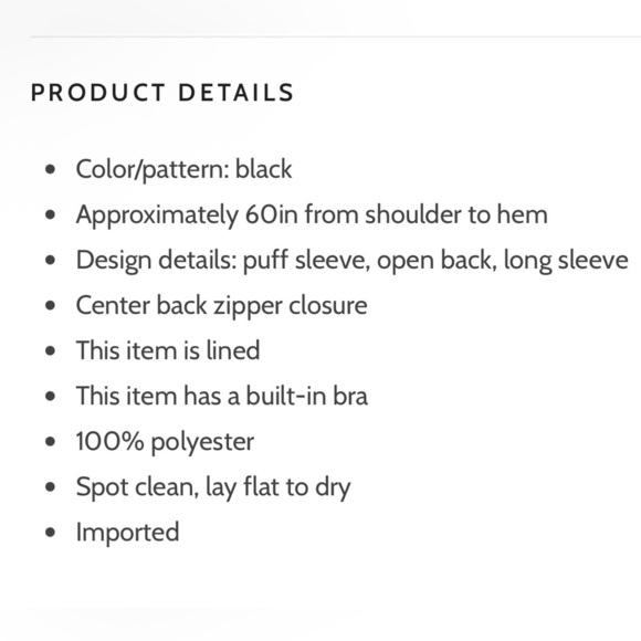 New Mac Duggal Puff Shoulder Cut Out Longsleeve Black Gown Dress size 6 - Picture 12 of 14